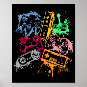 Videospielkonsole Controller Retro 80's 90's Arc Poster