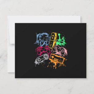 Videospielkonsole Controller Retro 80's 90's Arc RSVP Karte