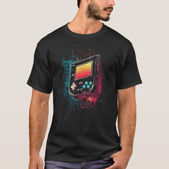 Videospielkonsole Controller Retro 80's 90's Arc T-Shirt (Vorderseite)