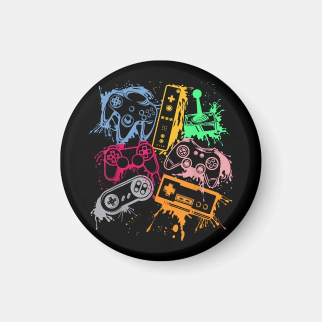 Videospielkonsolen-Controller Retro 80er 90er Arc Magnet (Vorne)