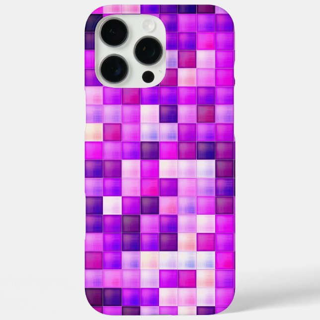Videospielpixel rosa Quadrat Muster Case-Mate iPhone Hülle (Rückseite)