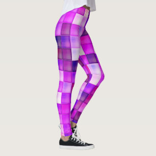Videospielpixel rosa Quadrat Muster Leggings