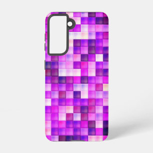 Videospielpixel rosa Quadrat Muster Samsung Galaxy Hülle