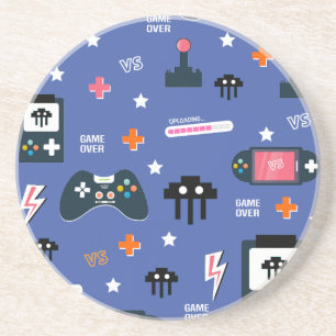 Videospielregler Party Pattern Gamer Getränkeuntersetzer