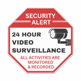 Videoüberwachungszeichen, CCTV-Sicherheit für Unte Aufkleber