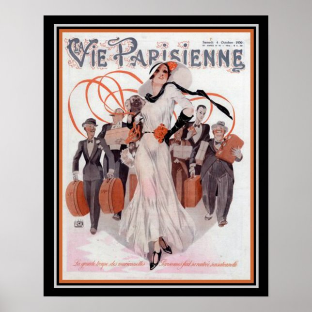 Vie Parisienne "Glamour Girl" Deko Poster 16 x 20 (Vorne)