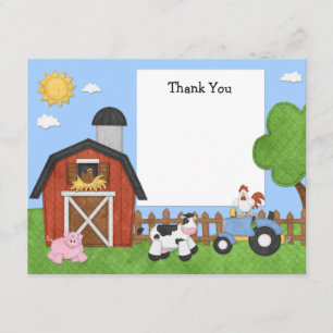 Vieh-Geburtstags-Party danken Ihnen zu kardieren Dankeskarte