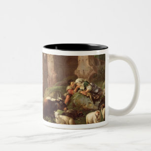 Vieh in einer Landschaft, 1685 Zweifarbige Tasse