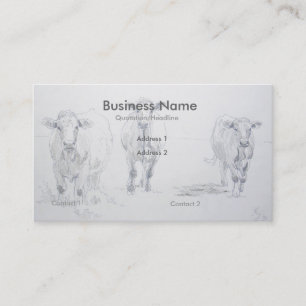Vieh-Kuh-Bleistift, der Bauers-Geschäfts-Karten Visitenkarte