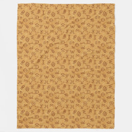 Vieh-Marken auf blassem Leder Fleecedecke