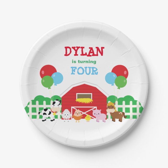 Vieh Pappteller (Vorderseite)