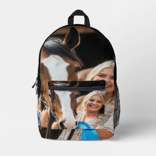 Viehbestand Schau Pferd Foto Anpassen Bedruckter Rucksack