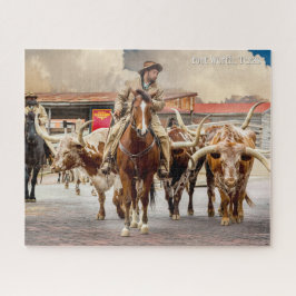 Viehhaufen, Langhirne und Cowboys, Fort Worth, TX Puzzle