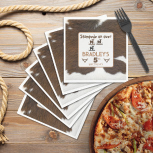 Viehrinder Stampede Brown Geburtstag Serviette