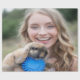Viehschau-Hasenfoto-Anpassung Geschenkpapier