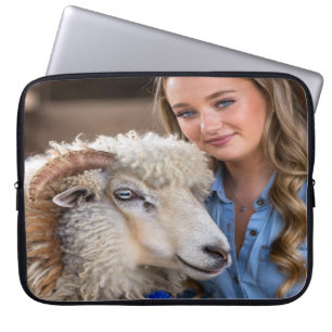 Viehschau-Schaf-Foto-Anpassung Laptopschutzhülle