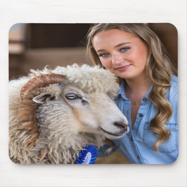 Viehschau-Schaf-Foto-Anpassung Mousepad (Vorne)