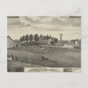 Viehzucht Rote Vermillion, Havensville, Kansas Postkarte