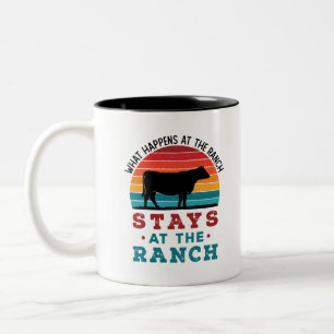 Viehzüchter Was passiert auf der Ranch Zweifarbige Tasse