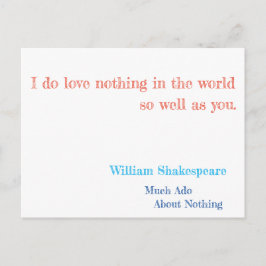 Viel Ado über nichts Postkarte