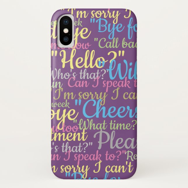 Viel Chatter Design Case-Mate iPhone Hülle (Rückseite)