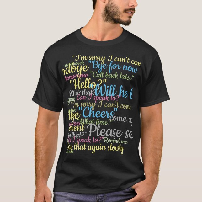 Viel Chatter Design T-Shirt (Vorderseite)