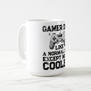 Viel cooler Gamer-Vater Retro-Zitat Kaffeetasse