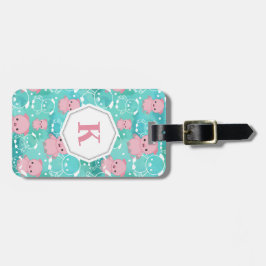 Viel der Schweine - mit Monogramm Gepäckanhänger