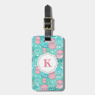 Viel der Schweine - mit Monogramm Gepäckanhänger