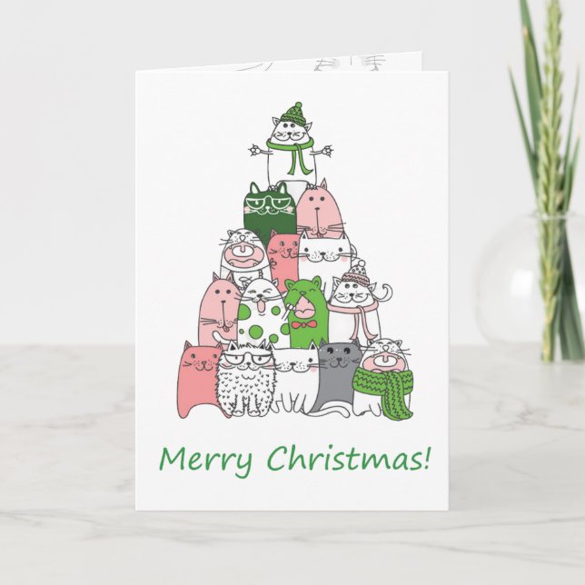 Viel Furry, ein kleines Weihnachtsfest! Feiertagskarte (Vorderseite)