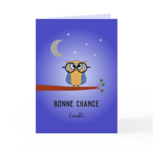 Viel Glück Akademisch-französische Eule personalis