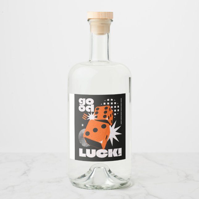 Viel Glück Alkoholflaschenetikett (Vorderseite)