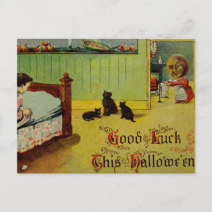 Viel Glück an diesem Halloween (Vintage-Halloween- Postkarte