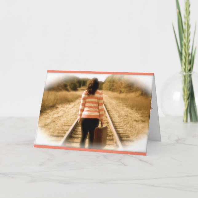 Viel Glück auf Ihrer neuen Reise Karte (Vorderseite)