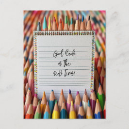 Viel Glück auf Ihrer neuen Schulzeit Postkarte