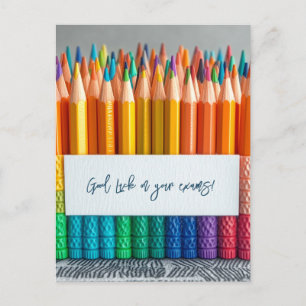 Viel Glück auf Ihrer Schulprüfung Postkarte