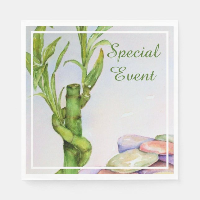 Viel Glück Bamboo Party Serviette (Vorderseite)