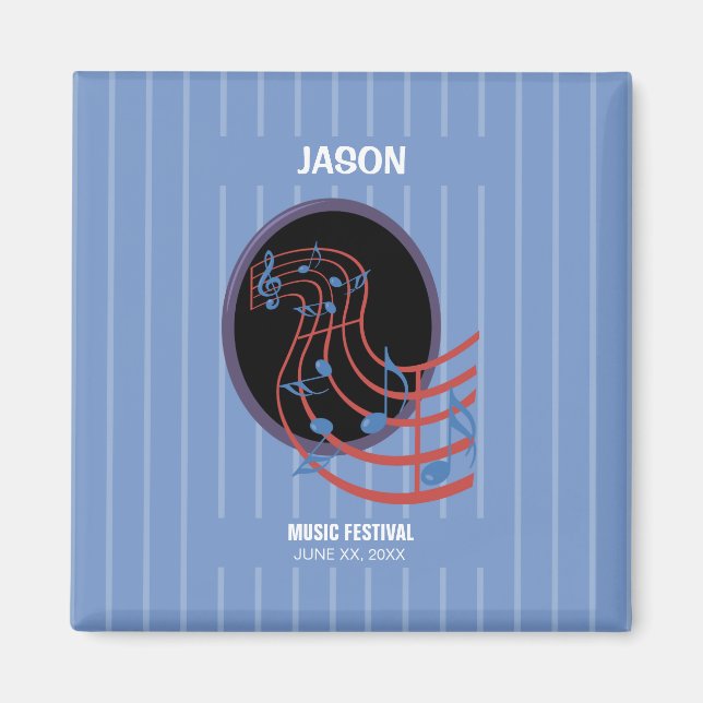 Viel Glück, Black Music Circle Magnet (Vorne)