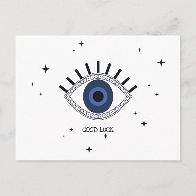 Viel Glück blue eye talisman greek tradititio Postkarte (Vorderseite)