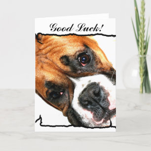 Viel Glück Boxer Hundekarte Karte