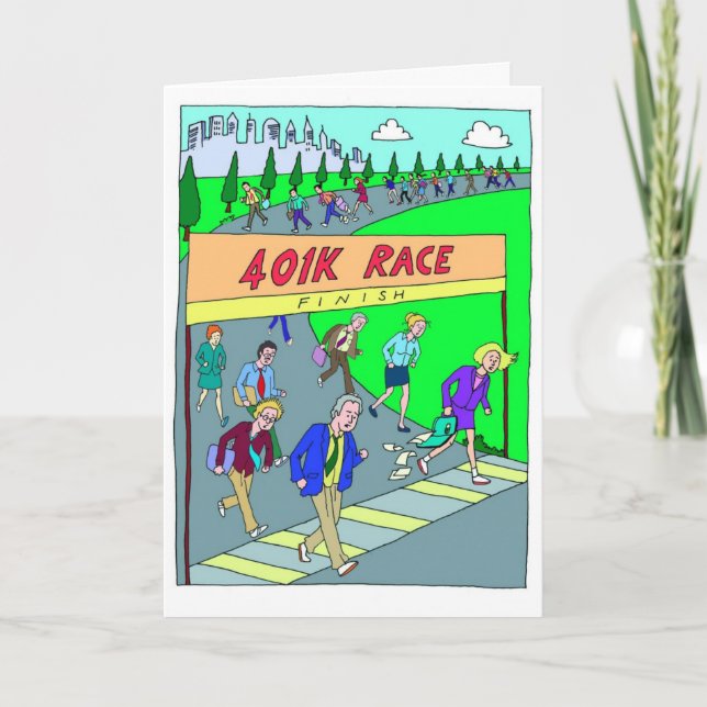Viel Glück Card für Marathon Runner - 401K Race Karte (Vorderseite)