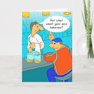 viel Glück Card für Marathon Runner - Carbo-Ladung Karte