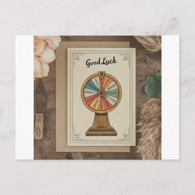 Viel Glück-Card Postkarte (Vorderseite)