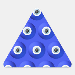 Viel Glück-Charme gegen schlechtes Augendiagramm Dreieckiger Aufkleber