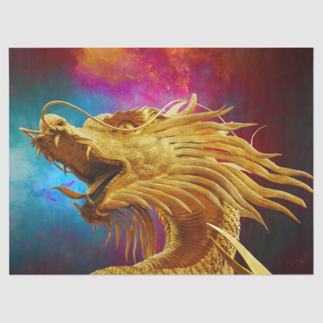 viel Glück chinesisches Drachenpapier Seidenpapier (Vorderseite)