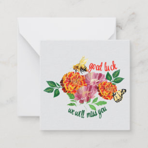 Viel Glück, die wir vermissen Mitteilungskarte