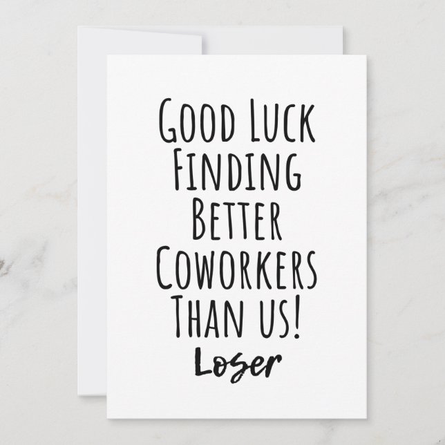 viel Glück finden bessere Mitarbeiter als US Squar Einladung (Vorderseite)