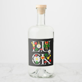 Viel Glück Flaschenetikett Alkoholflaschenetikett