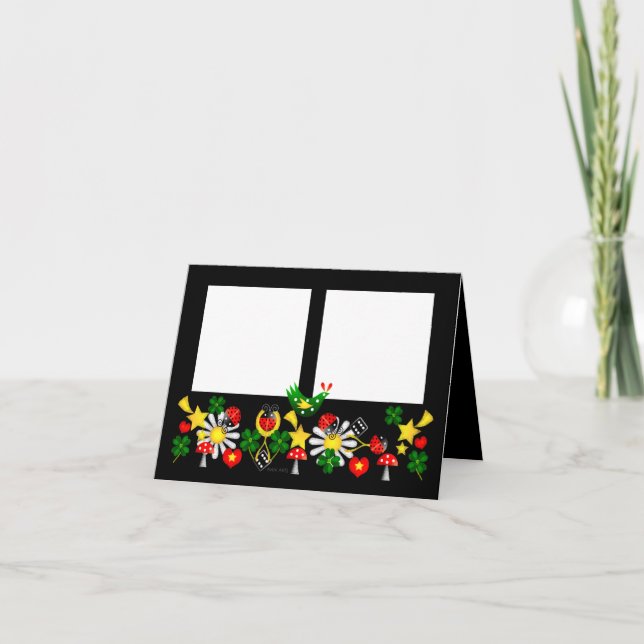 Viel Glück-Foto-Grußkarte/Env-Karte Karte (Vorderseite)