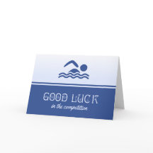 Viel Glück für Schwimmer blau